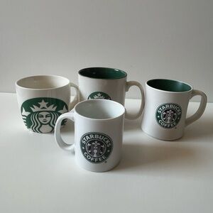 Starbucks Green and White Coffee Mug Collection